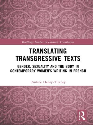 cover image of Translating Transgressive Texts